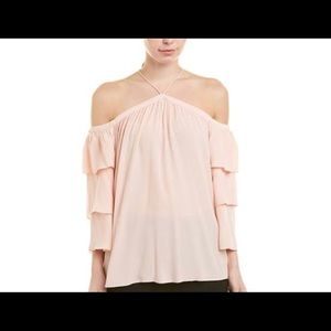 1 State Off the shoulder pink shirt